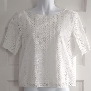 Excellent condition! White eyelet blouse by Brooks Brothers Red Fleece Sz 8